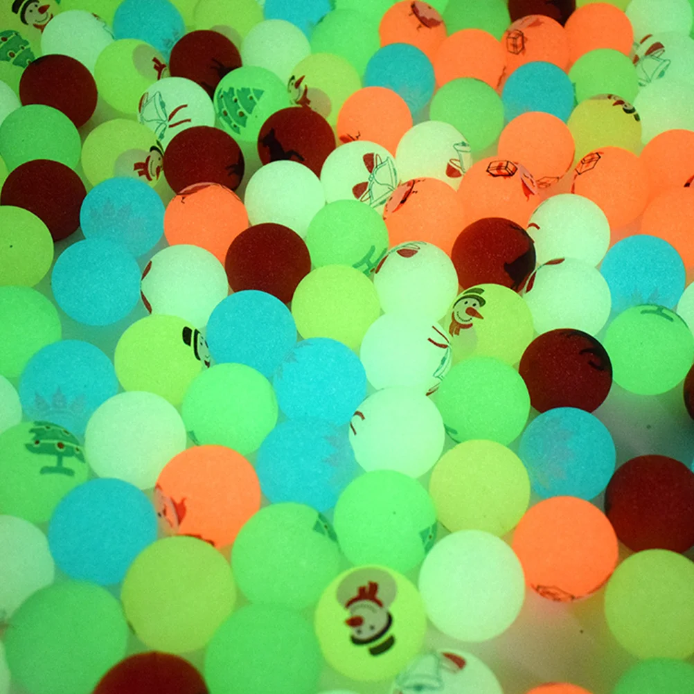 

12 Pcs Toys Party Favor Supplies Vending Machine Luminous Christmas Bouncing Rubber