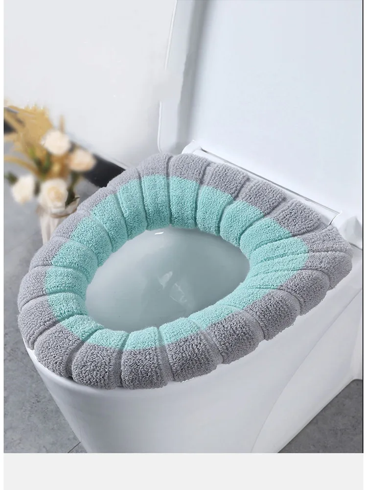 

1Pcs Bathroom Toilet Seat Cover Soft Warmer Washable Mat Cover Pad Cushion Seat Case Toilet Lid Cover Accessories Bath Home