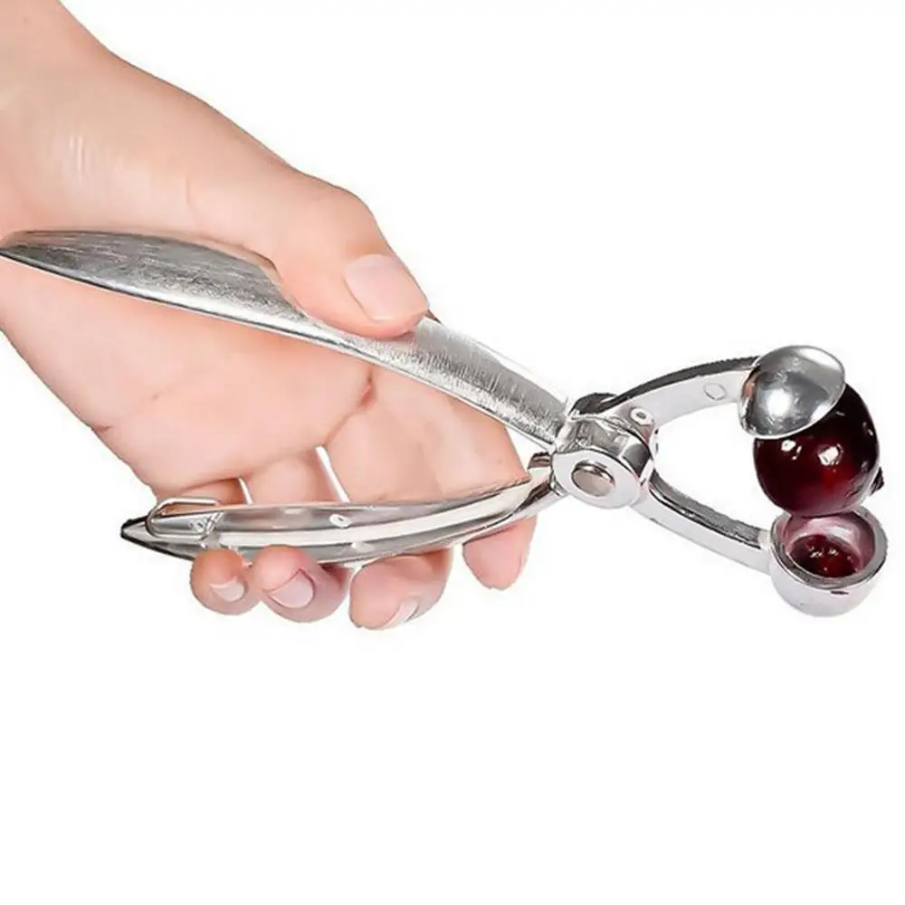 

Fruit Corer Stainless Seteel Cherry Pitter Easy Removal Core Olives Go Nuclear Device Easy Squeeze Grip Fruit Vegetable Tool