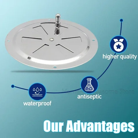 Воздушная жалюзи, вентиляционное отверстие 125 мм, нержавеющая сталь 316, морская круглая решетка для лодки, вентиляционная решетка с жалюзи, крышка боковой ручки, открытие