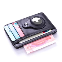 rfid anti theft id card holder bag for women men leather wallet protective case shockproof anti scratch shell cover for airtags