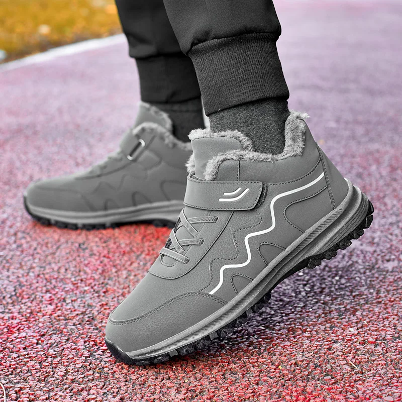 

Winter Snow Shoes Men Casual Boots Keep Warm Luxury Shoes Trainer Comfortable Fur Inside High Ankle Thermal Shoes for Men