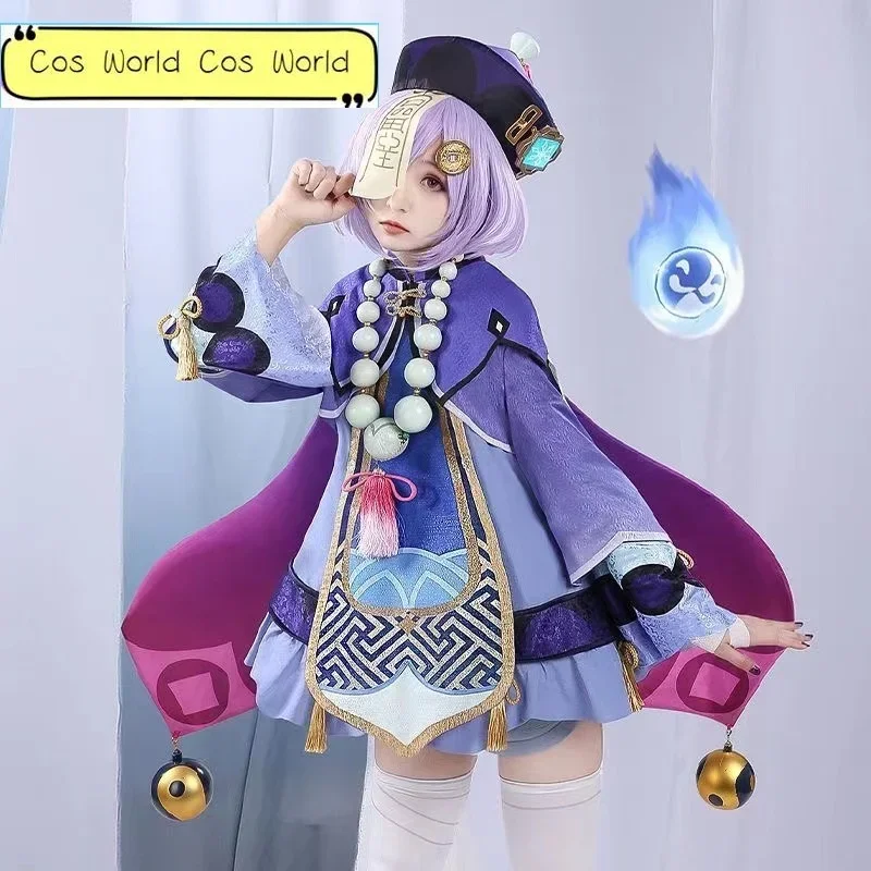 Костюмы для косплея по мотивам игры Genshin Impact Project Qiqi аниме-фигурка платье девочки