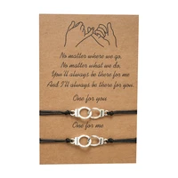 tulx 2pcs handcuff charm bracelets handmade adjustable rope friendship couples bracelet hand jewelry men women wholesale