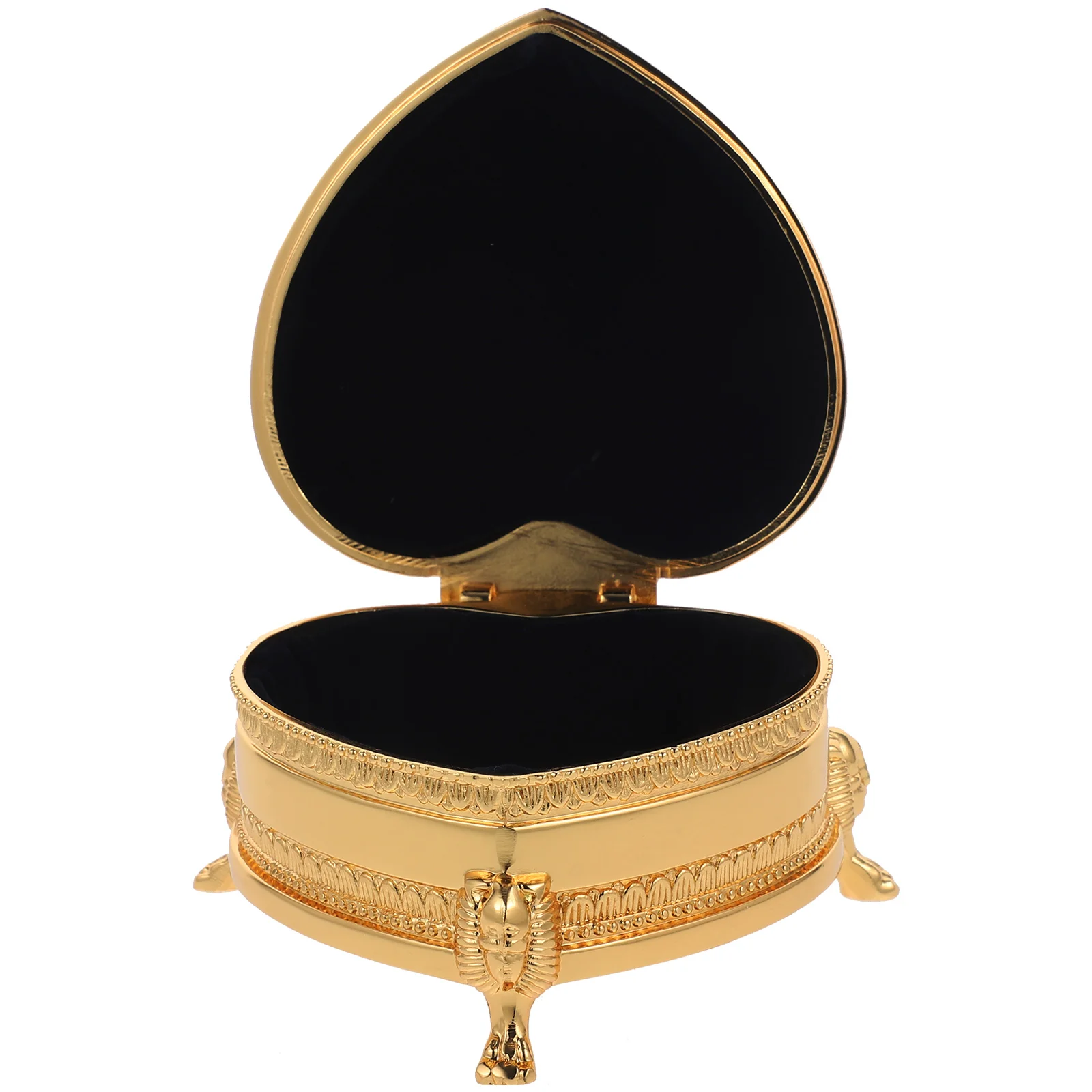

Box Heart Ring Jewelry Shaped Organizer Holder Bracelet Earring Gift Keepsake Case Wedding Travel Treasure Storage Vintage
