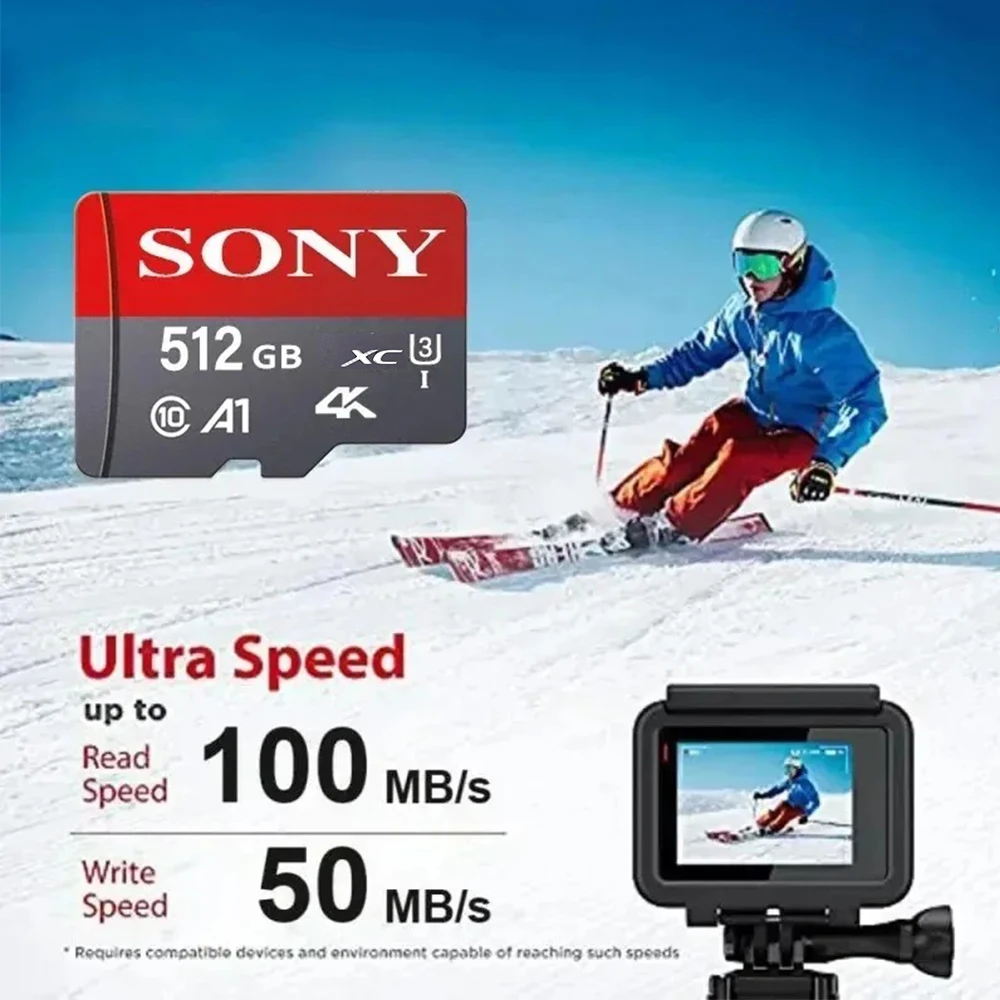 Карта памяти Sony Micro SD TF Mini 1 ТБ, 128 ГБ, 256 ГБ, высокоскоростная флэш-память C10 для телефонов Xiaomi (art.: 3920d8500ab27) - 3920d8500ab27
