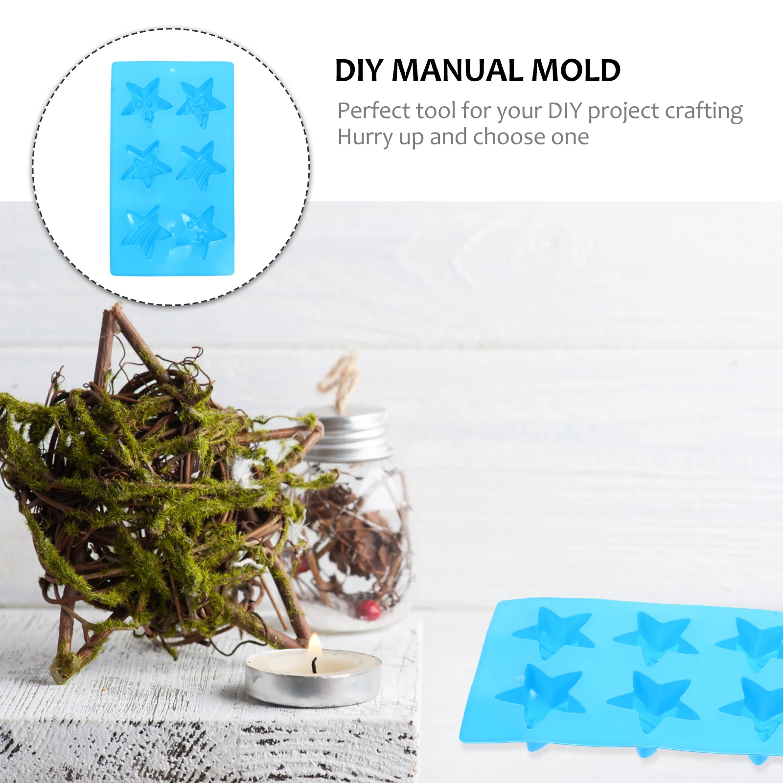 Форма с шестью отверстиями и пятиконечной звездой силиконовые формы для мыла