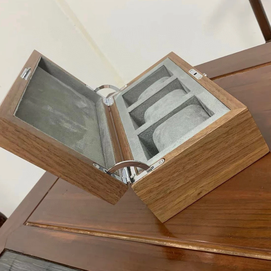 Seetoo импортный орех телячья кожа коробка для хранения защита часов маленькая