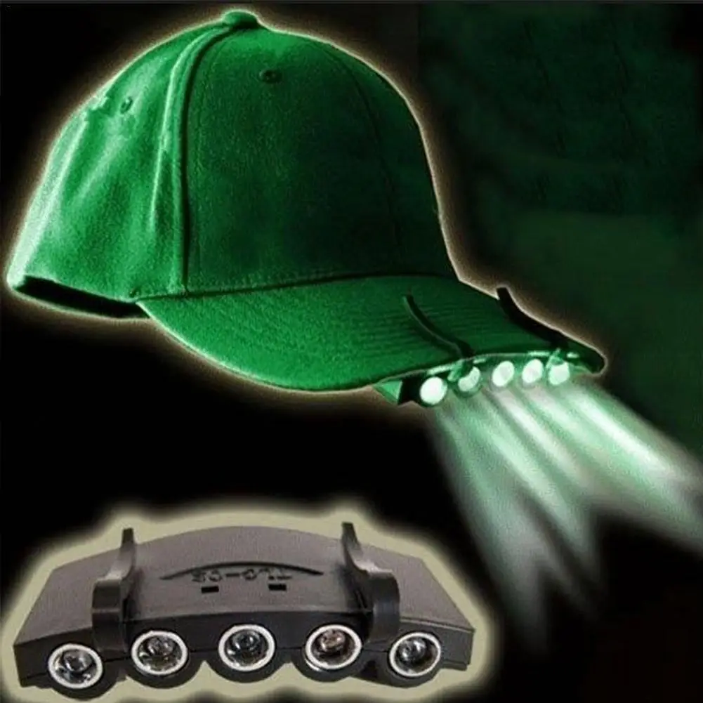 

Super Bright 5 LED Light Headlight Work HeadLamp Head Flashlight Head Hat Light Clip on Light Fishing Camping Lamp
