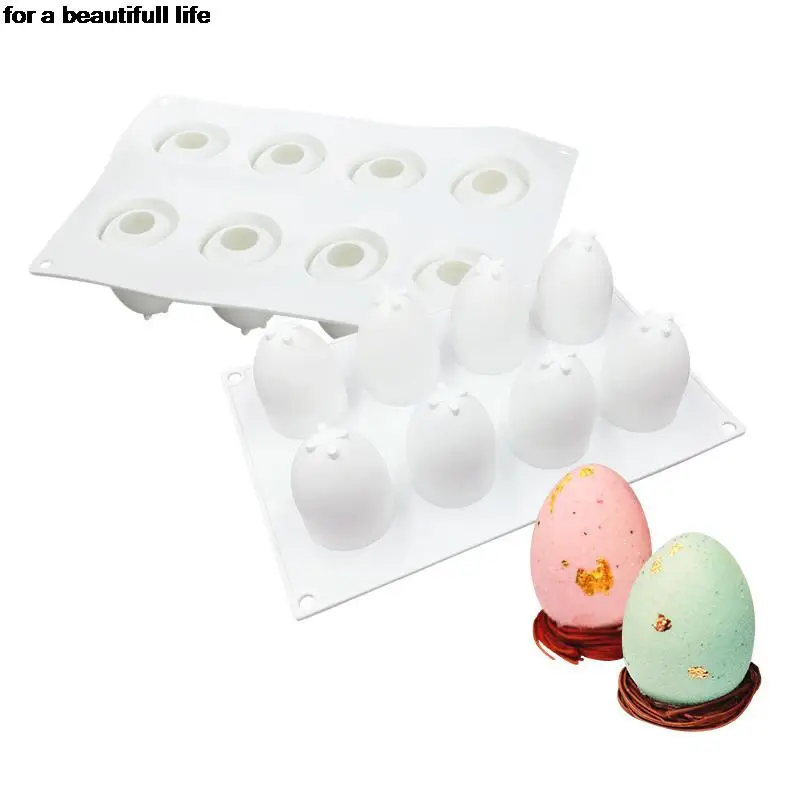 

3D Easter Egg Baking Mold Silicone Mousse Fondant Chocolate Decorating Cake Jelly Silicone Molds Kitchen Baking Moulds