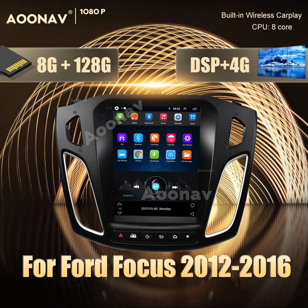 

Автомагнитола 2DIN, 128 ГБ, Android, для Ford Focus 2012-2016