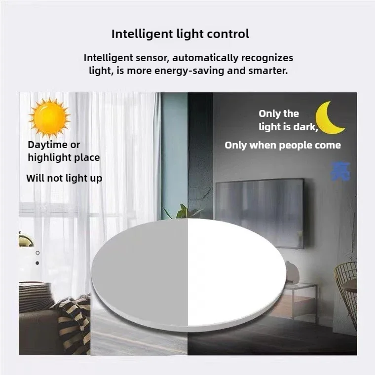 Умный светодиодный потолочный светильник с радаром движения голосовой датчик