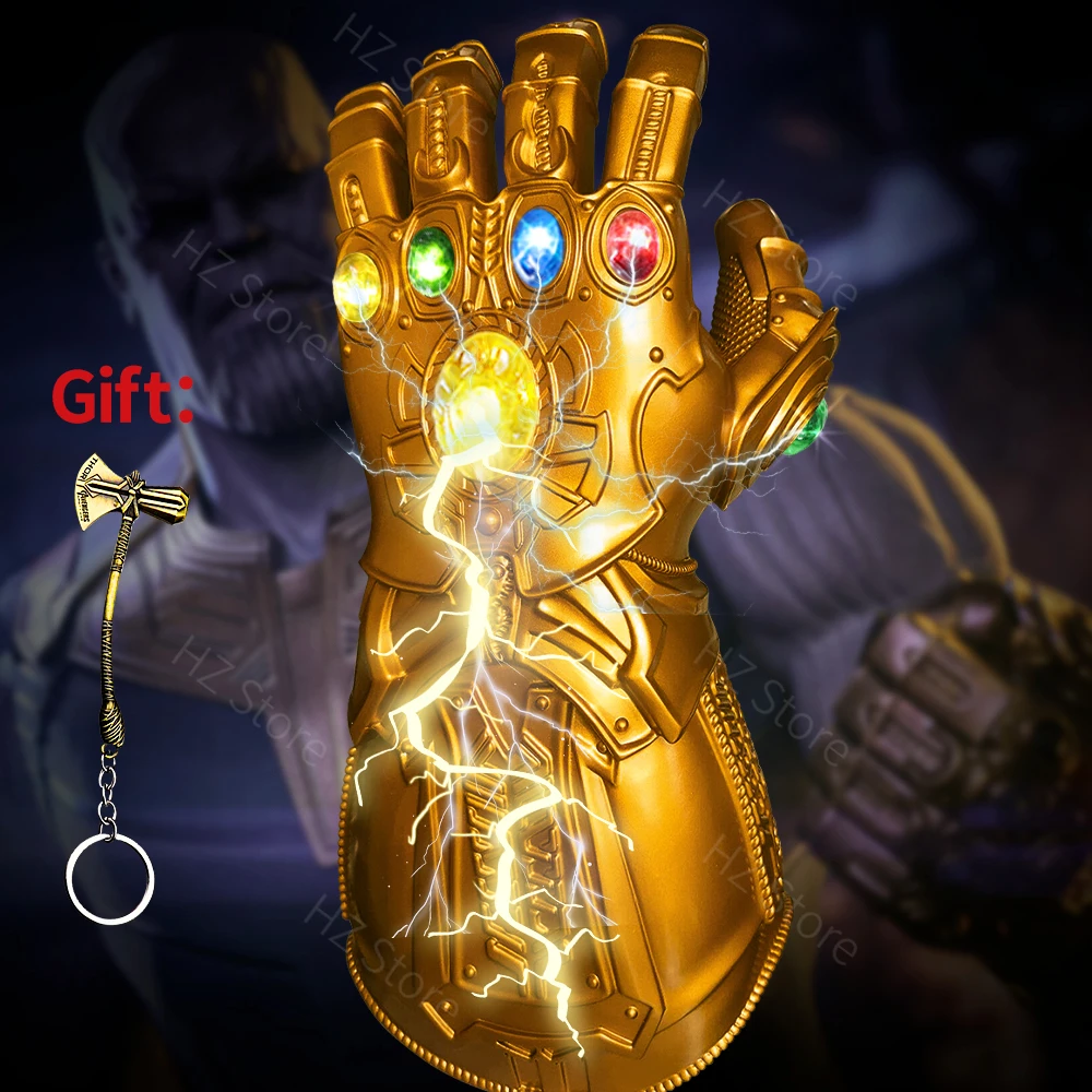 Marvel перчатка Таноса Мстители война бесконечности с 3 режимами вспышки съемные