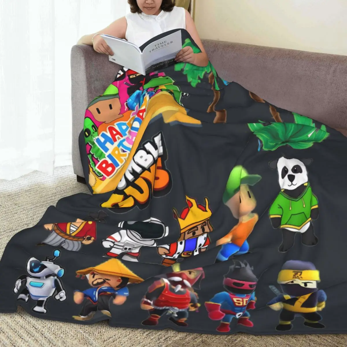 Одеяло для парней и игр фланелевое постельное белье путешествий офиса пледы