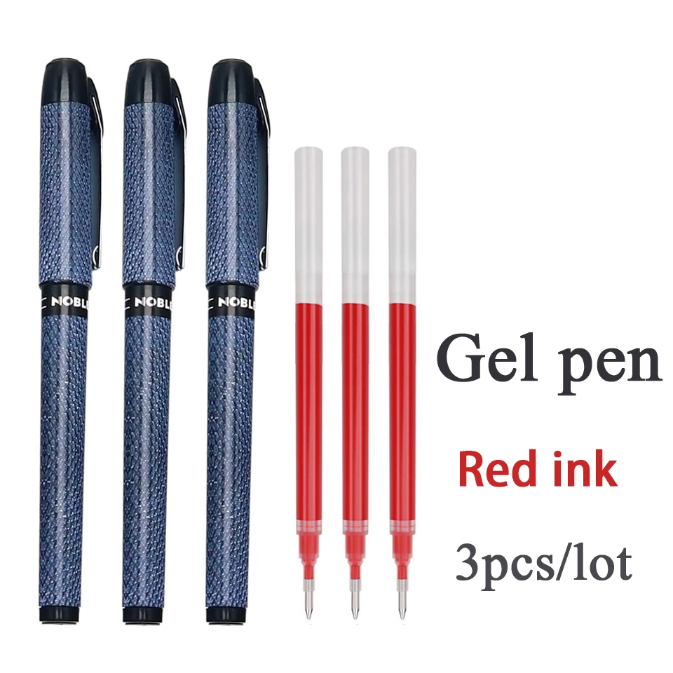 Гелевые ручки ZiViMi 3 шт., 0,5/0,7/1,0 мм, черные/синие/красные ручки гелевые черные 12шт с грипом goodmark