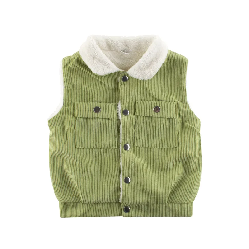 

Autumn and Winter Children's Waistcoat New Boys and Girls Lamb and Fleece Warm Top Winter Clothes for Boys and Girls