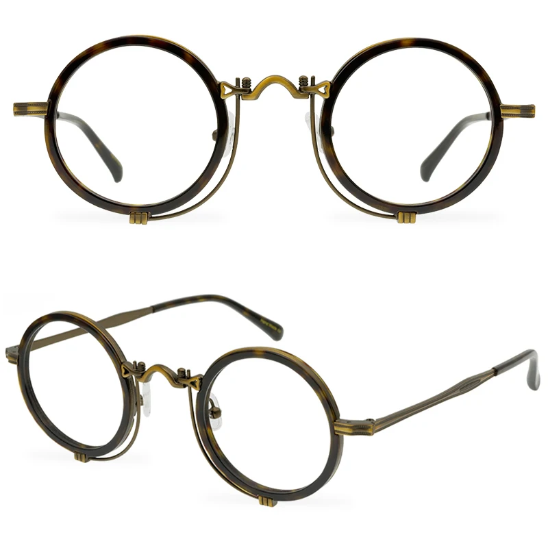 

Женские очки в круглой оправе, дизайнерские винтажные оптические очки, металлические очки унисекс