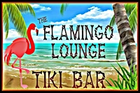 plaque metal tin metal sign vintage the flamingo lounge tiki bar retro picture for home living room wall decoration