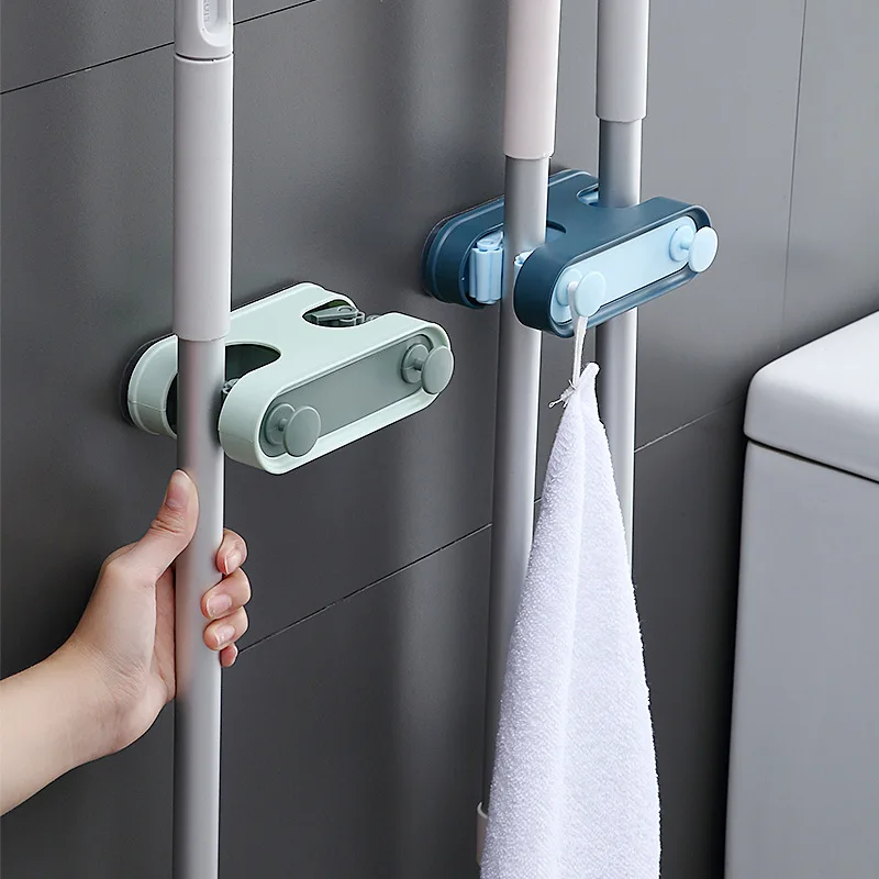 

Powerful mop holder, non-punching multi-function mop hook, toilet artifact broom storage clip