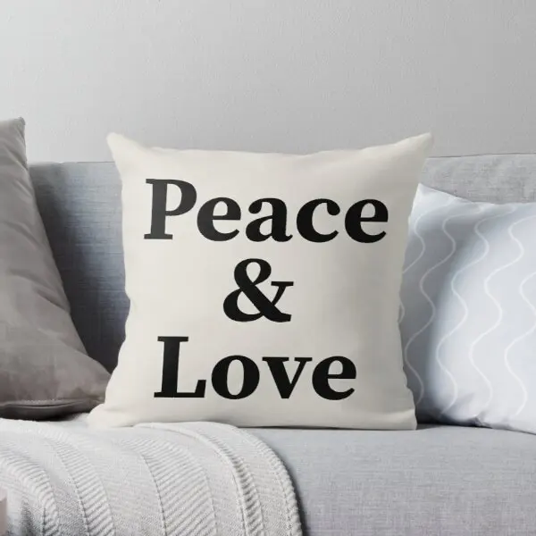 

Peace And Love Printing Throw Pillow Cover Throw Fashion Car Cushion Soft Hotel Office Comfort Fashion Pillows not include