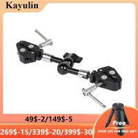 kayulin articulating magic arm with 2pcs super clamp crab plier clip for camera dslr