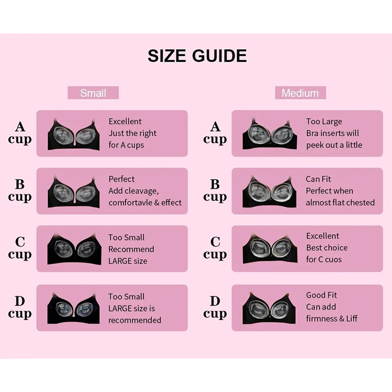 Силиконовые вставки для бюстгальтера невидимые прозрачные подтягивающие