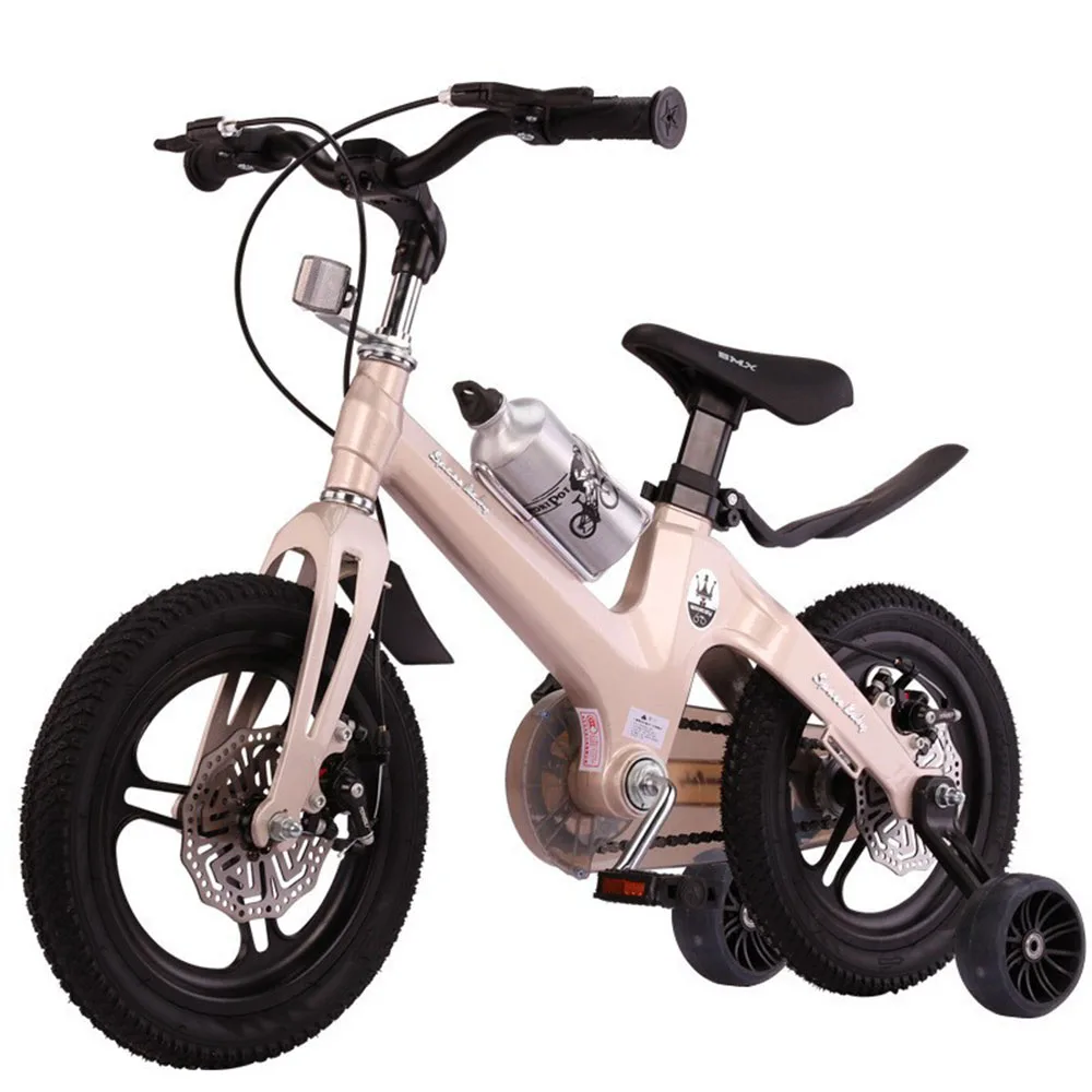 

12/14 Inches Children's Bike With Training Wheels High-End Bicycle Integrated Frame Thickened Tires Non-Slip Pedal Child Unisex