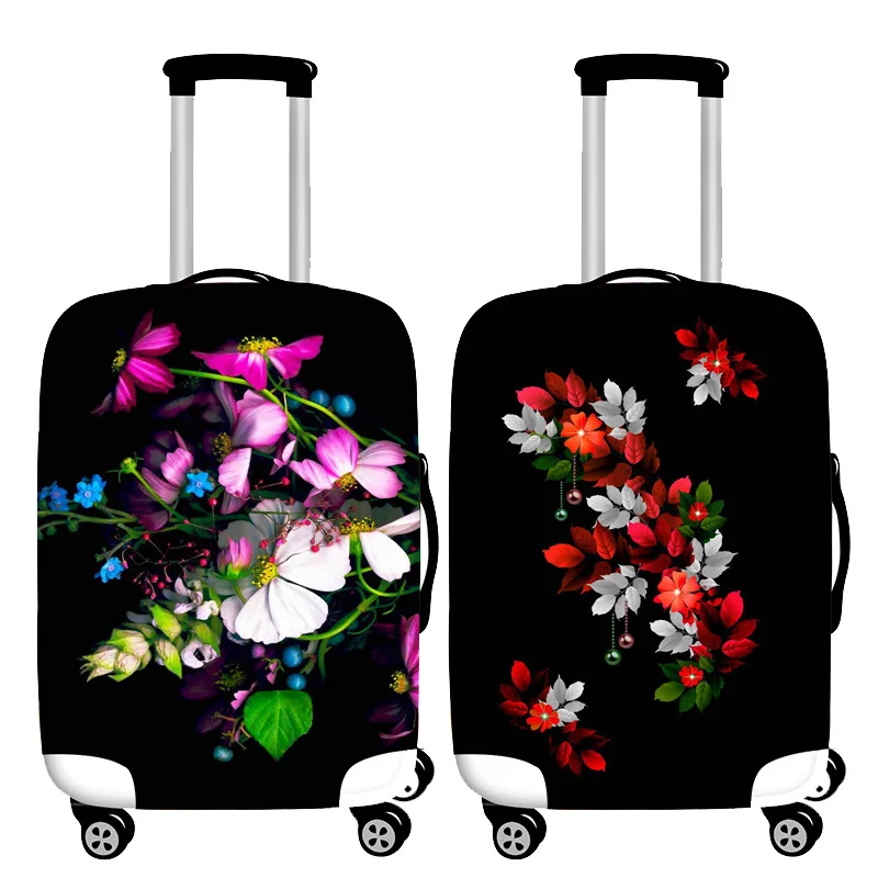 Fashion Floral Luggage Protctive Cover for 19-32 Inch Luggage Cover Travel Accessories Stretch Cloth Suitcase Protctive Cover