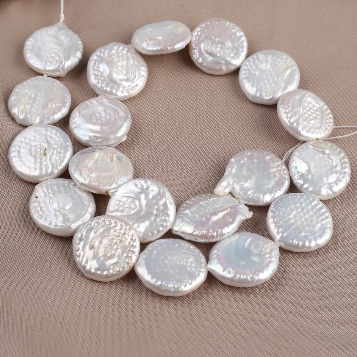 Natural Baroque Pearl Bead Slice Round Loose Spacer Bead for Jewelry Making Diy Women Necklace Bracelet Accessories