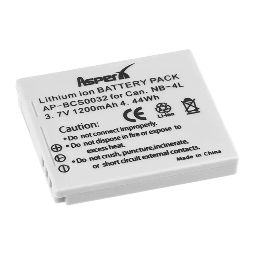 Аккумулятор для Canon IXUS 30 40 80 75 1200 I20 100 110 115 IS 120 130 117 HS, 220 мАч