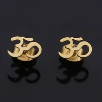 personality design earrings alloy stud earrings for women funny 3q shape good luck jewelry earring lady and girl jewelry gift