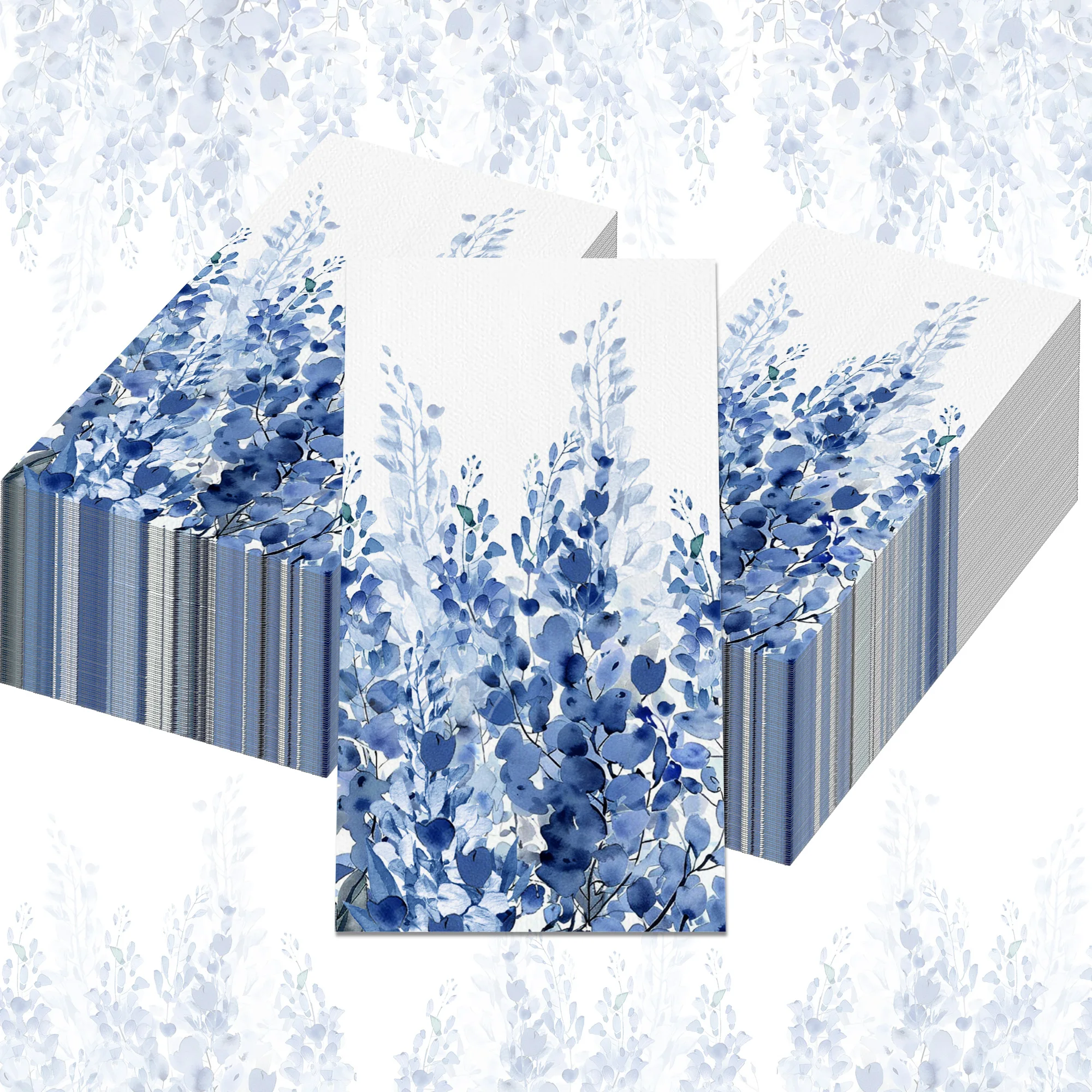 

Одноразовые бумажные салфетки с цветами и бабочками, 20/40/60 штук