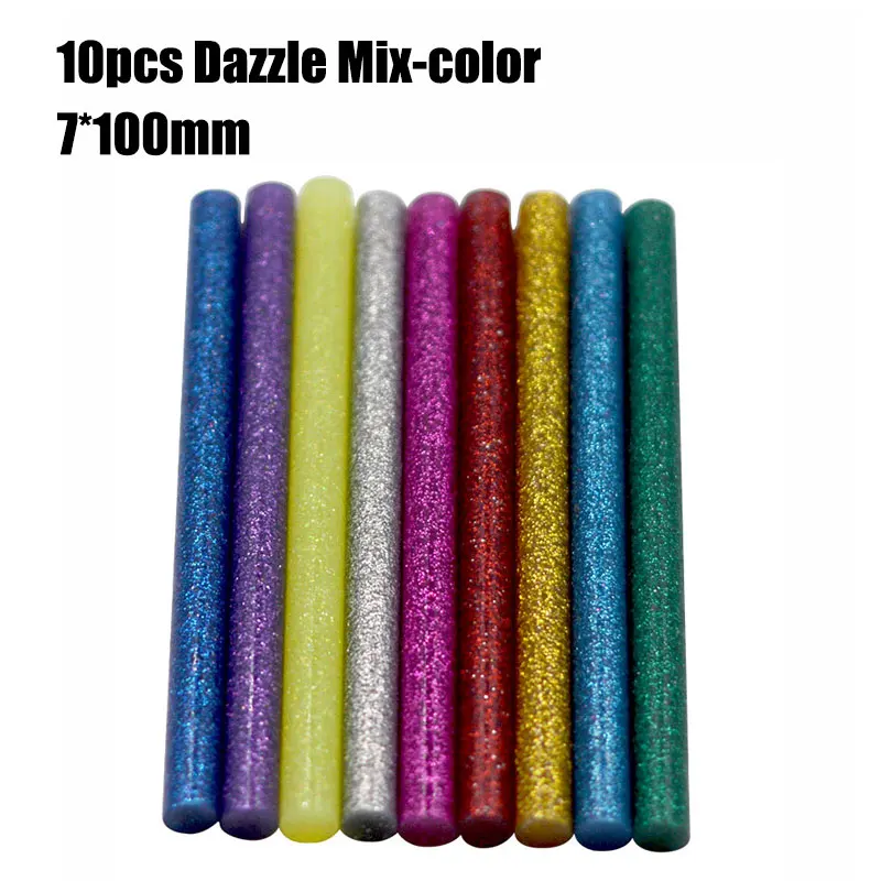 

10Pcs 7x100mm Hot Melt Glue Sticks For 7mm Electric Glue Gun Craft Home DIY Hand Tool Car Dent Repair Adhesive Sealing Wax Stick