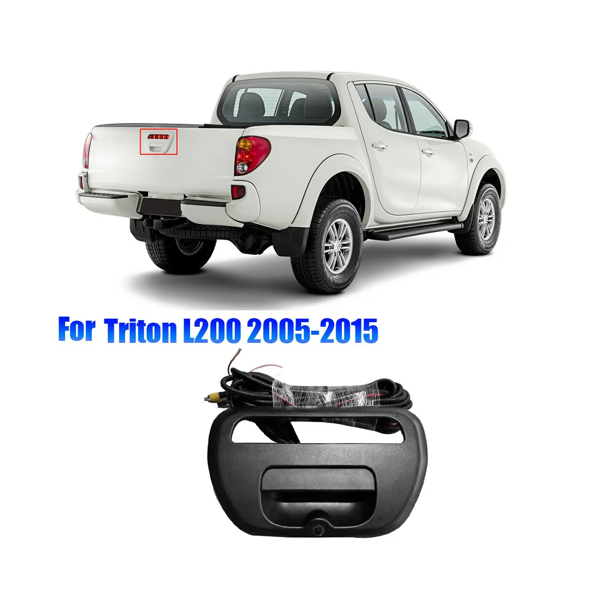 

Car Tailgate Handle Bezel with Rear Camera Wire Assy MN167500XA for Mitsubishi Triton L200 2005-2015 5716A031XA 5716A041