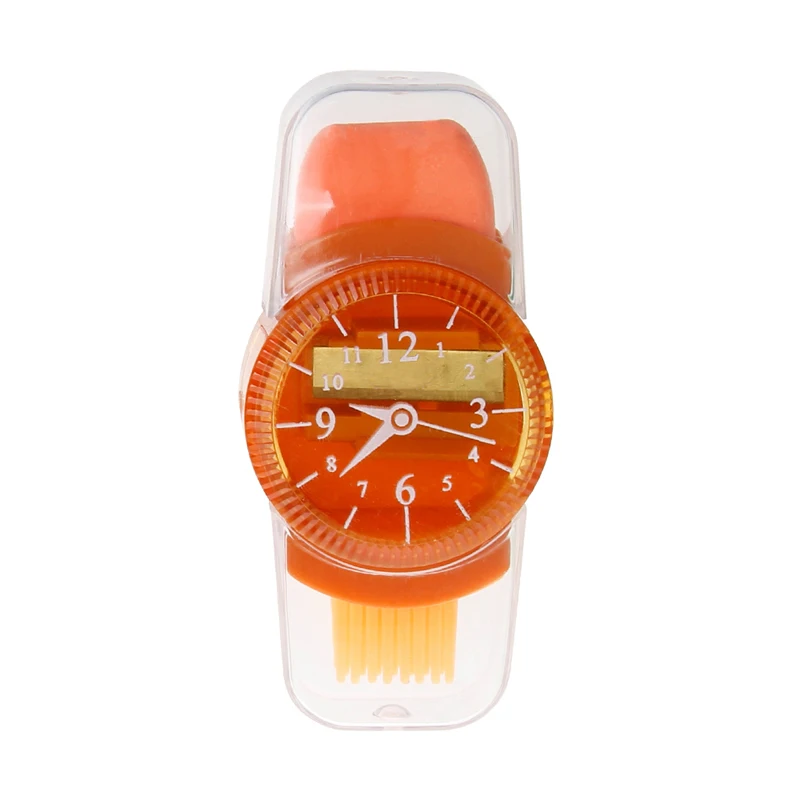 

1Pc Creative Grinder Cartoon Watches Sliced Pencil Sharpener With Erasers Brush L21B