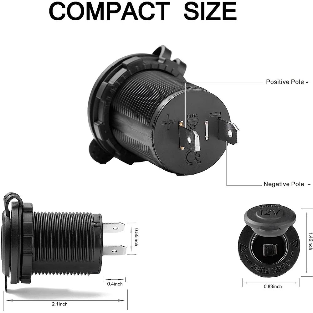 Автомобильный прикуриватель розетка 12 В 24 адаптер вилка для мотоциклов разъем