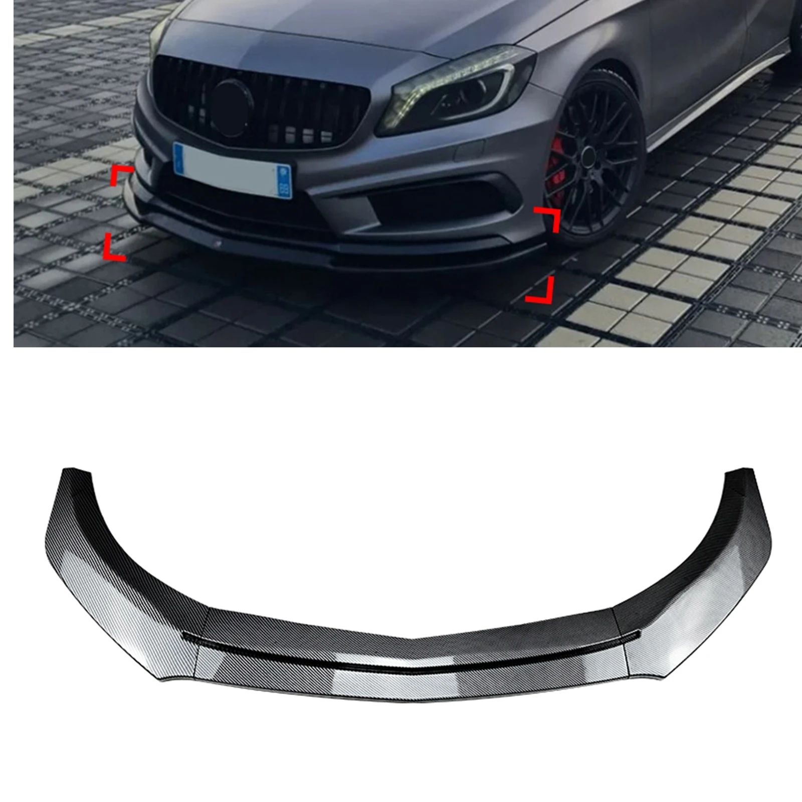 

Передний спойлер на бампер автомобиля, нижний сплиттер на губы для Mercedes Benz A класса W176, A200, A260, A45, хэтчбек AMG 2013-2018