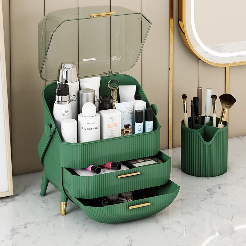 

FQ интернет-знаменитости пылезащитный ящик для хранения косметики туалетный столик товары для ухода за кожей полка для губной помады