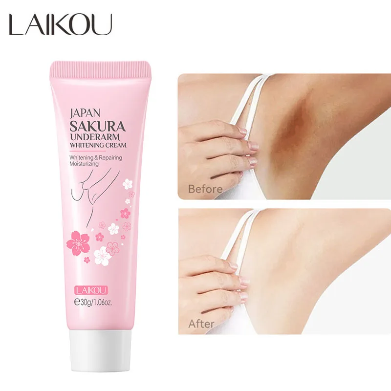 

LAIKOU Sakura Underarm Whitening Cream Body Brightening Cream for Arms Thighs Body Knees Moisturizing Restoring Gel Skin Care