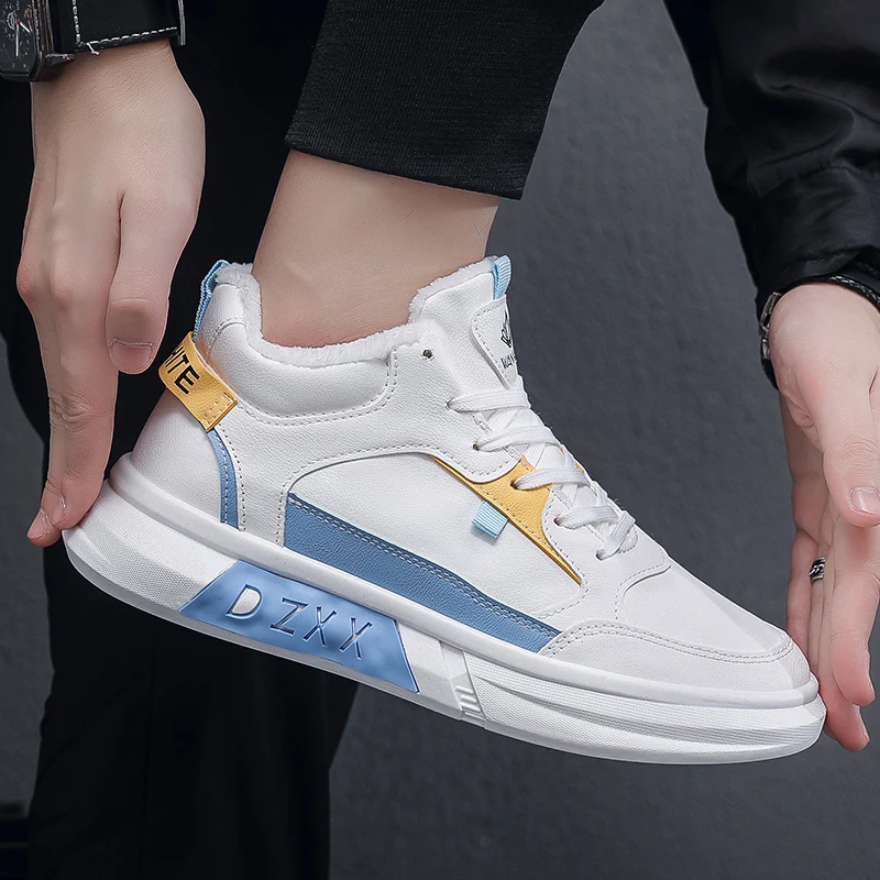 Мужская обувь лето 2024 новые туфли с высоким берцем мужские для досок толстые