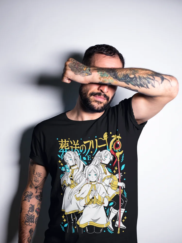 Футболка Frieren Beyond Journey's End папоротник Старк Девочка Аниме подарки рубашка все