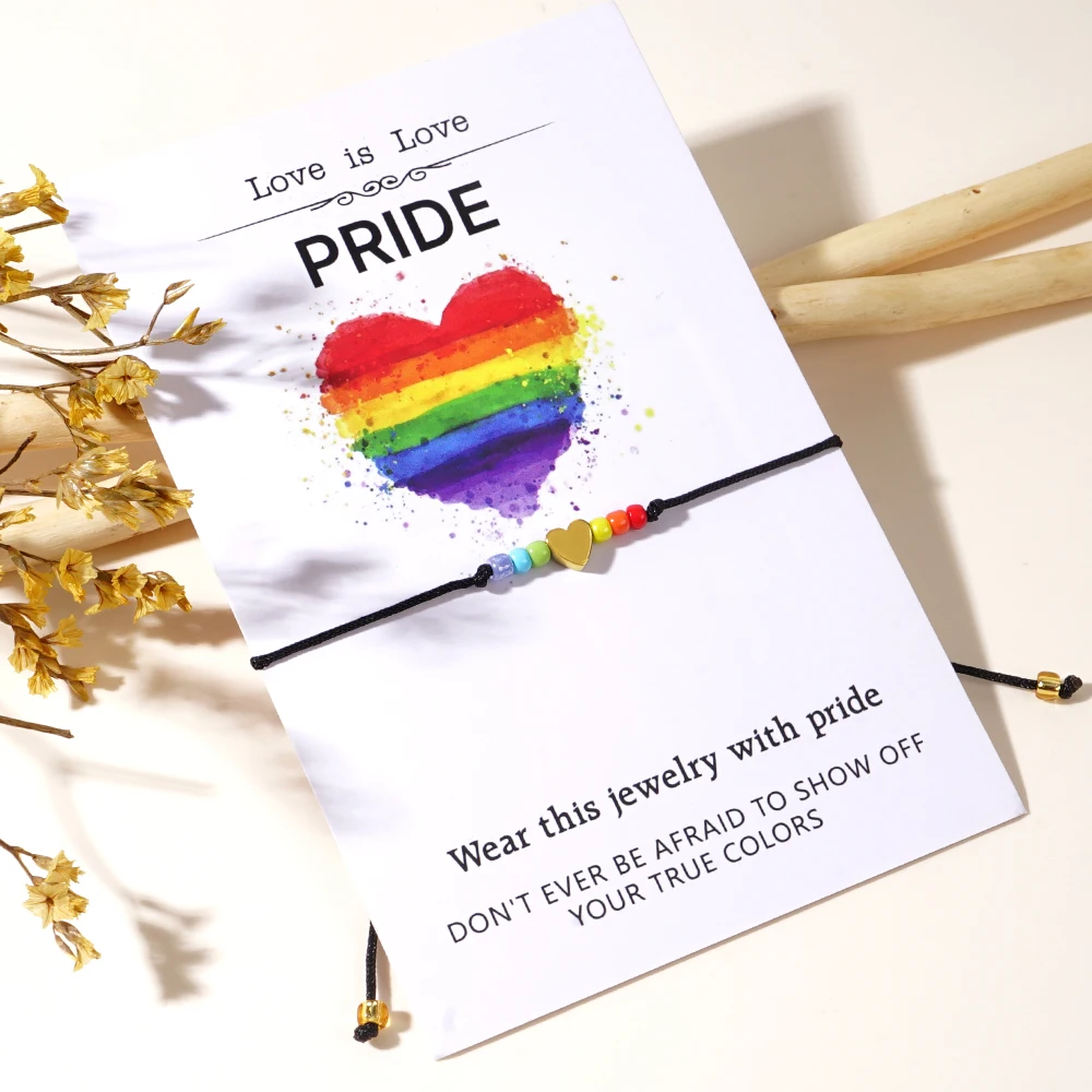 Go2boho железный браслет с желтым камнем Радужное сердце 2024 новый для женщин любовь