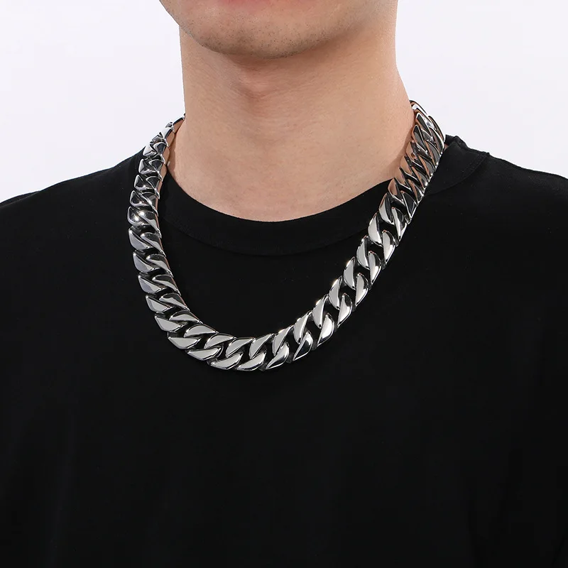 Ожерелье MINDGEM из нержавеющей стали для мужчин кубинская цепь шириной 20 мм 304
