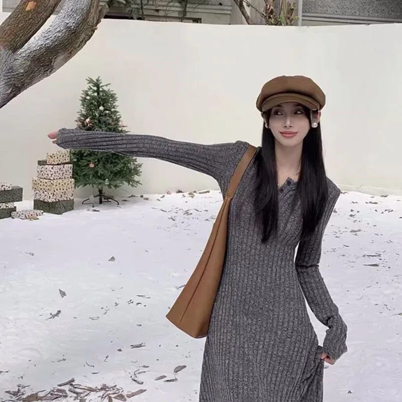 Женские зимние платья BIYABY из полиэстера