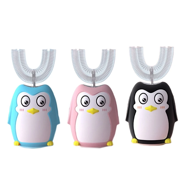 

Wireless USB Kids Electric Ultrasonic Toothbrush U Shaped Cartoon Teeth Cleaner
