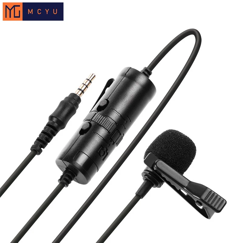 Петличный микрофон с шумоподавлением для смартфона компьютера ПК камеры