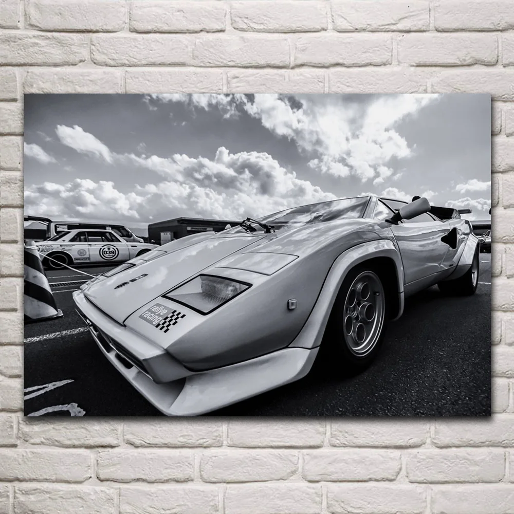 

Classic Supercar tuning Morning day living room home decoration art fabric posters on wall picture KR224