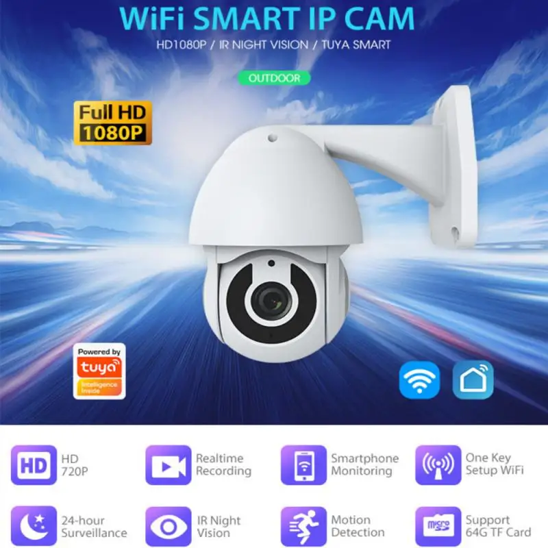 

HD 1080P WIFI IP Camera Tuya Smart Surveillance Camera Automatic Tracking Indoor WiFi Wireless Baby Monitor Smart Home Security