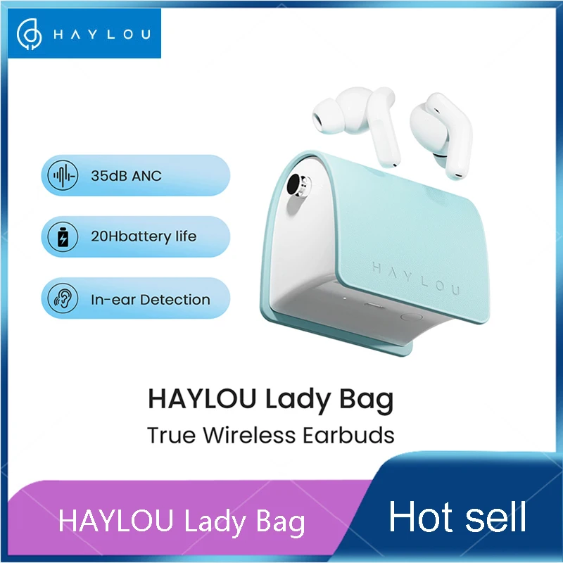

HAYLOU Lady Bag Bluetooth 5.2 Earphones 35dB ANC 20H Battery Life Headphones In-ear Detection IP54 Waterproof HD Calls Headsets