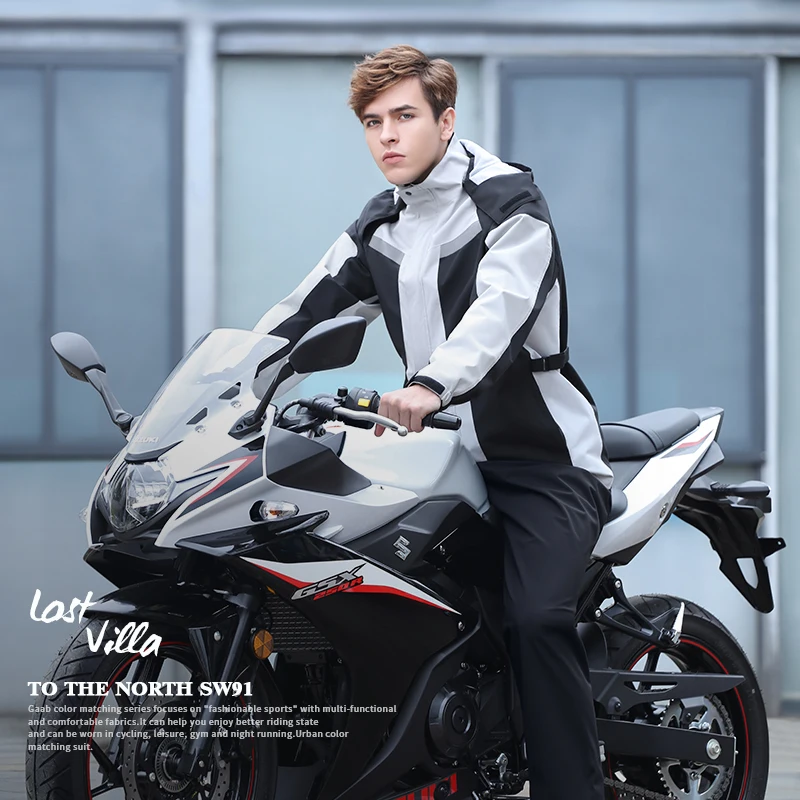

Adult Thick Raincoats Men Suit Motorcycle Fashion Camping Outdoor Impermeable Raincoats Plus Size Capa De Chuva Rain Gear